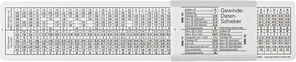 DIN-Gewindeschieber 260x50mm