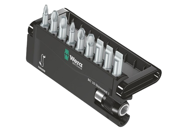 Bits Box 1/4" 10tlg. Kreuz Flach + Halt