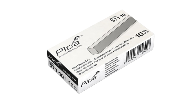 Specksteinkreide; weiß; 10 x 10 x 100 mm; 1 Stück; Pica