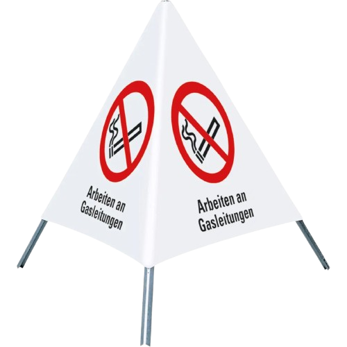 Warndreieck "Arbeiten an Gasleitungen"
