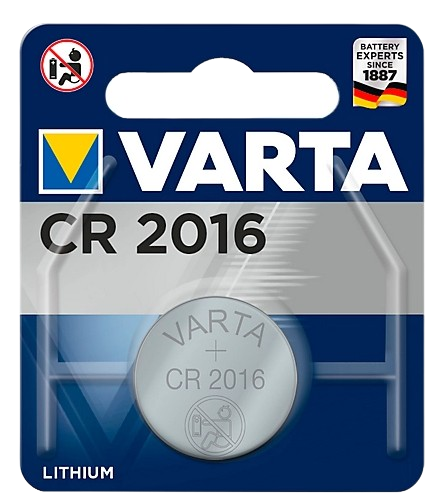 Knopfzelle; 3 V; Lithium; Varta, 2016