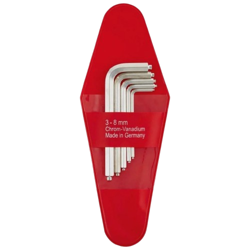 Innensechskantschlüssel-Satz neutral, SW 3-8 mm, 5-tlg., mit Zapfen