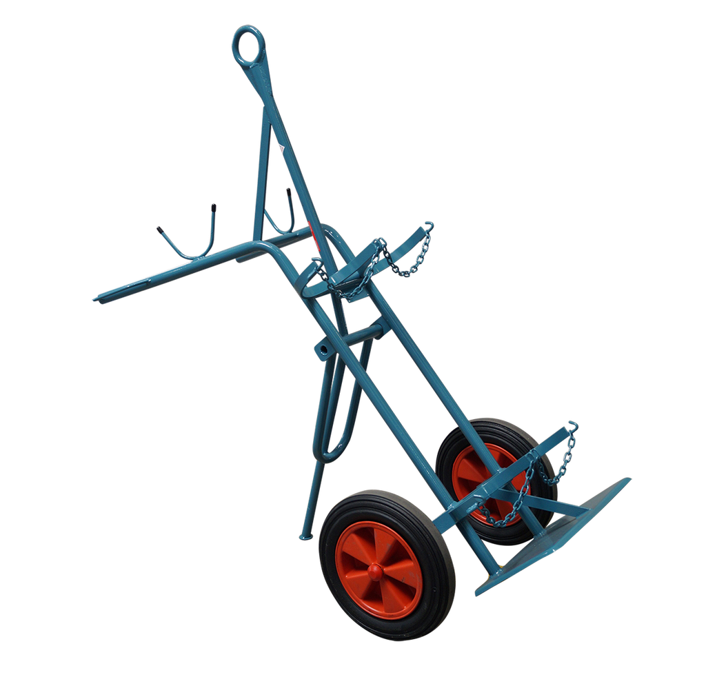 Flaschentransportwagen für 2 x 50 l Gasflaschen, mit Kranöse