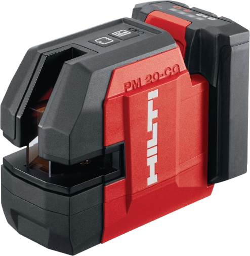 Lot- und Kreuzlinienlaser, HILTI, +/- 3 mm/10 m, PM 20-CG A12, mit Stativ