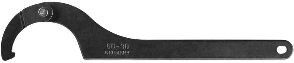 Gelenk-Hakenschlüssel mit Nase, SW 60 bis 90 mm, für Reinraum