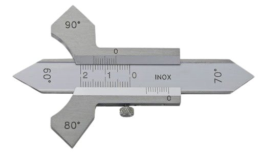 Schweißnahtlehren Nonius 1/10 60-90° je