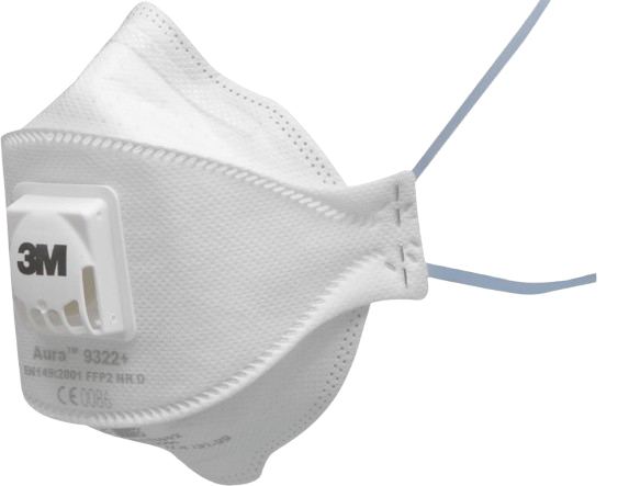 Einweg-Atemschutzmaske, 3M, 9322+ FFP2, mit Ventil