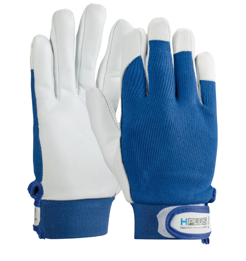 Montagehandschuhe H-PLUS Driver blau, Volleder, Gr.10