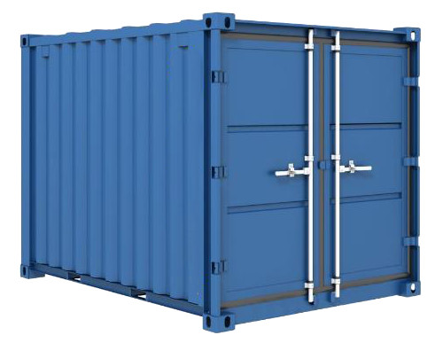 Magazincontainer, 3 m; h = 2,6 m, blau RAL 5010