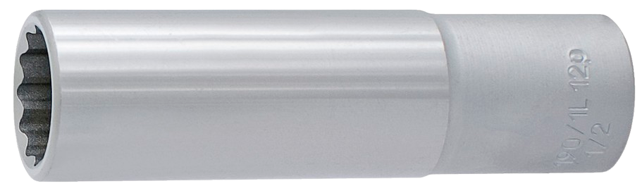 Stecknuss, SW 32 mm, 1/2" Vierkant, verchromt, lange Ausführung