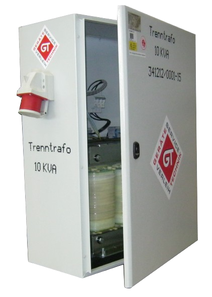 Trenntrafo, 400 V / 32 A, Abgang 400 V / 32 A, 10 kVA