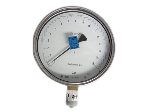 [361011/0026] Feinmess-Manometer, 0 bis 4 bar, G 1/2" Messing, Kl. 0,6