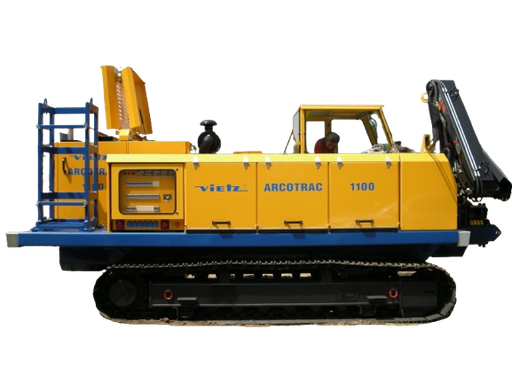 [331013/0001] Schweißraupe, ARCOTRAC 1100-5, mit Kompressor und Ladekran 7,6 m