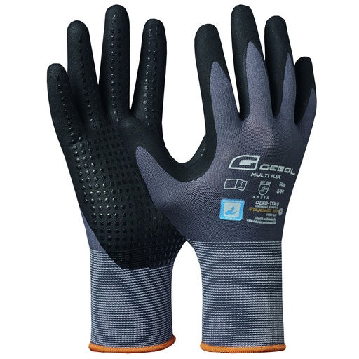 [101013/0061] Strickhandschuhe, Montagehandschuhe Multi - Flex, grau, Gr.10