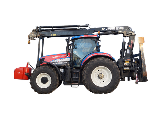 [501011/0003] Traktor mit Ladekran HIAB, funkgesteuert, New Holland, TM 175, Partikelfilter