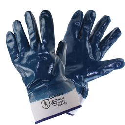 [101013/0010] Handschuhe Gummi, Nitril vollbeschichtet, robuste Ausführung, blau