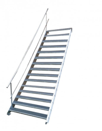 [301395/0004] Stahltreppe für Container, b = 1,12 m / 15 Stufen, verzinkt