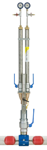 [351714/0048] Zweifachblasensetzgerät komplett, DN 80 - 300, mit Stoffblasen, Hütz