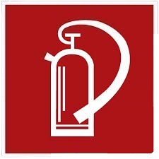 [119911/0006] Schild PVC "Feuerlöschergerät" 200x200mm