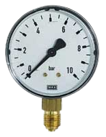 [361011/0011] Manometer, 0 bis 16 bar, G 1/2" Messing, Kl. 1,0