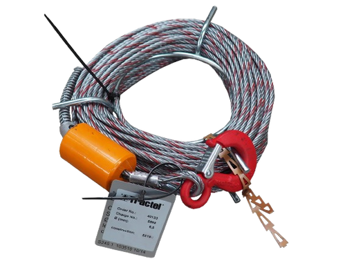 [311395/0086] Minifor-Seil  50 m, d=6,5mm, inkl. Haken CHR