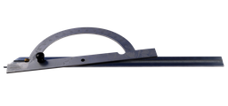 [382010/0006] Winkel-/Gradmesser mit Schiene, Gradbogen: 200 mm, Schenkellänge: 400 mm