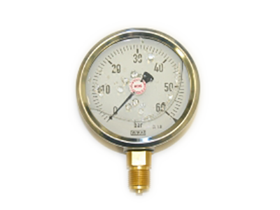 [361011/0019] Manometer, 0 bis 600 bar, G 1/2" Messing, Kl. 1,0