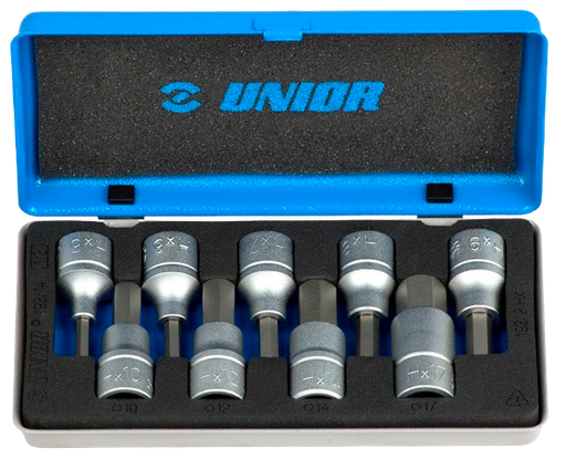 [381712/0001] Innensechskant Stecknuss-Satz, 5 bis 17 mm / 9-teilig, 1/2" Vierkant