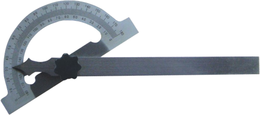 [382010/0001] Winkel-/Gradmesser, Gradbogen: 80 mm, Schenkellänge: 120 mm