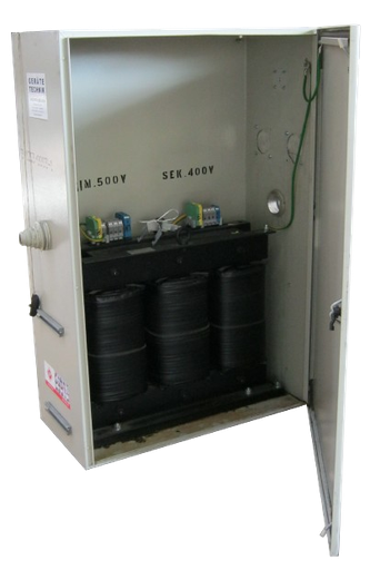 [341213/0003] Trafo, 500 V / 63A, Abgang 400 V / 1 x 63 A, 50 kVA