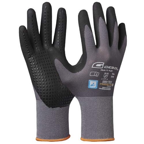 [101013/0023] Strickhandschuhe, Montagehandschuhe Multi - Flex, grau, Gr.9