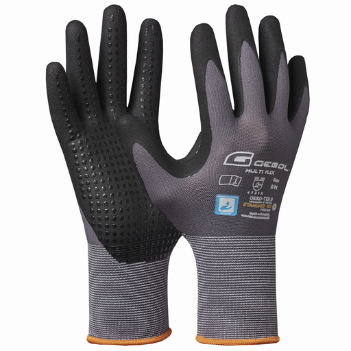 [101013/0023] Strickhandschuhe, Montagehandschuhe Multi - Flex, grau, Gr.9