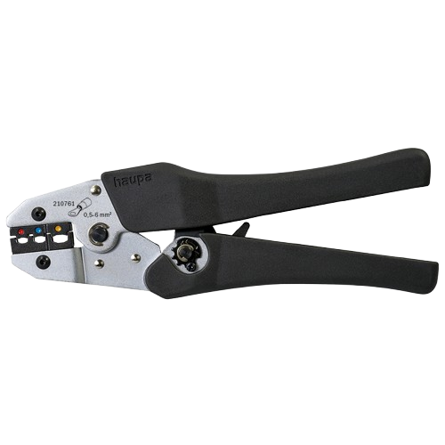 [381116/0026] Crimpzange für isolierte Kabelschuhe, 0,5 bis 6 mm², Haupa, 210761