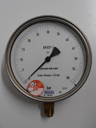 [361011/0032] Feinmess-Manometer, 0 bis 60 bar, G 1/2" Messing, Kl. 0,6