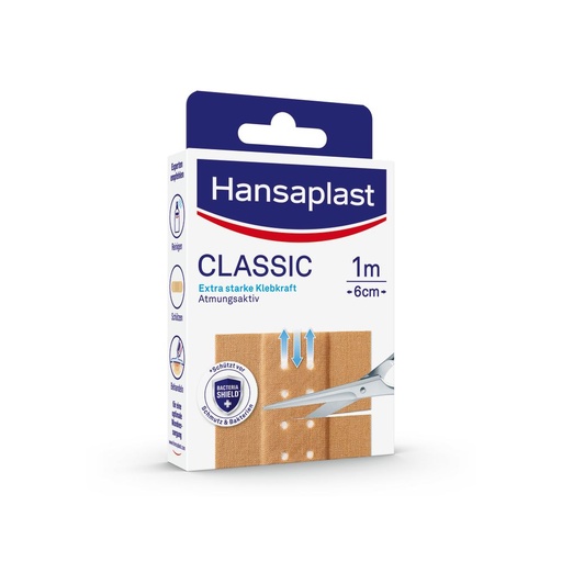 [101113/0009] Arznei-Hansaplast Classic (schmal) 1145 1m x 6cm