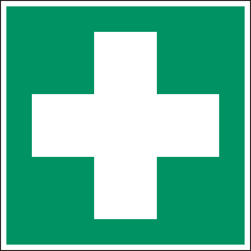 [119911/0003] Schild PVC "Erste Hilfe" 200x200mm