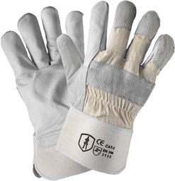 [101013/0004] Arbeitshandschuhe, Rindvolllederhandschuhe, Leinenrücken, Gr.11