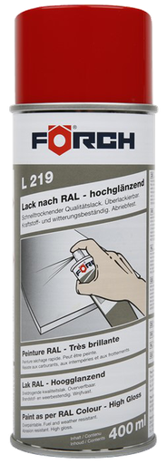 [111311/0003] Lackspray, feuerrot, Hochglanz, Förch, RAL 3000, 400 ml