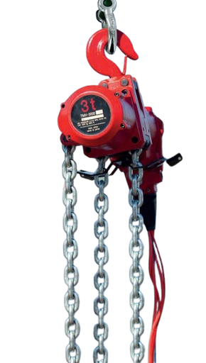 [311020/0002] Kettenzug, Druckluft, 3 t, Hub: 10 m, RED ROOSTER