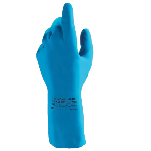 [101013/0125] Handschuhe Gummi, Latex, Haushalt, blau, Gr.9