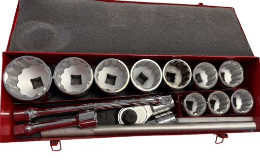 [381712/0035] Stecknuss-Satz SW 1 1/8 - 3 1/8", 1" Vierkant