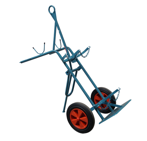 [371915/0017] Flaschentransportwagen für 2 x 50 l Gasflaschen, mit Kranöse