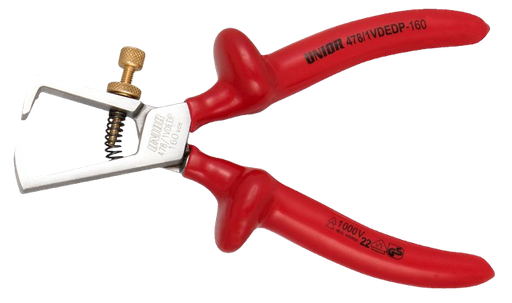 [381116/0019] Abisolierzange, 0,6 bis 10 mm², VDE isoliert, Unior, 478/1VDEDP