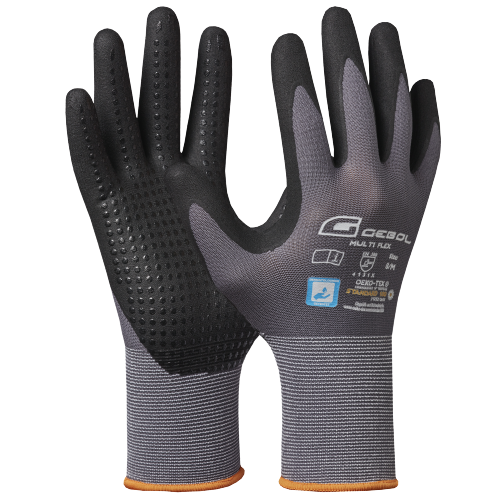 [101013/0062] Strickhandschuhe, Montagehandschuhe Multi - Flex, grau, Gr.11