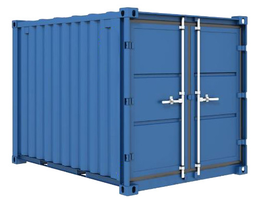 [301210/0005] Magazincontainer, 3 m; h = 2,6 m, blau RAL 5010