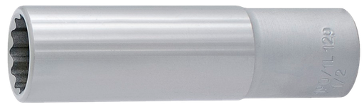 [381710/0119] Stecknuss, SW 32 mm, 1/2" Vierkant, verchromt, lange Ausführung