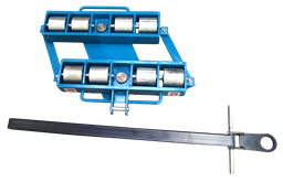 [371910/0003] Transportrolle, lenkbar, h=115 mm, 12 t, inkl. Deichsel